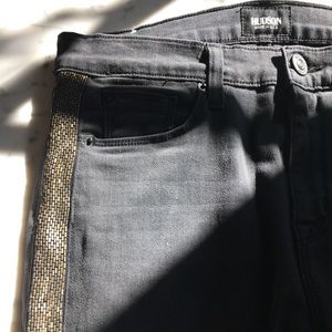 Hudson JEANS- Gunmetal Side Details- Sz.27